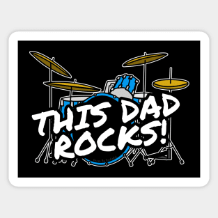 This Dad Rocks Drums Drummer Father's Day Sticker